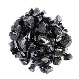 AZ Patio Heaters Recycled Fire Pit Fire Glass - Black