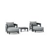 SET-172 5-pc Coronado Aluminum Deep Seating Set