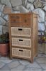 Safari Occasional Table w/ Drawer & Rattan Baskets