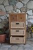 Safari Occasional Table w/ Drawer & Rattan Baskets
