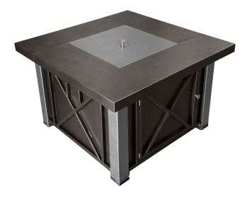 AZ Patio Heaters Outdoor Fire Pit in Hammered- Bronze and Stainless Steel (Color: Hammered Bronze and Stainless Steel)